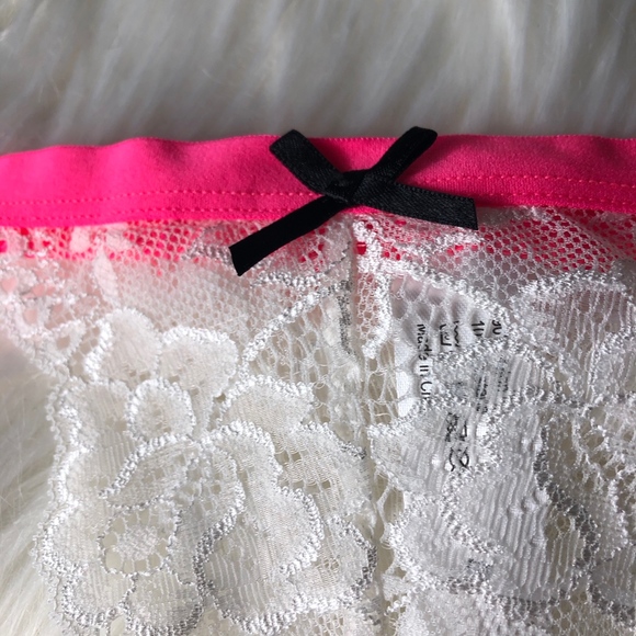 White Lace G String Size Small - Picture 2 of 4